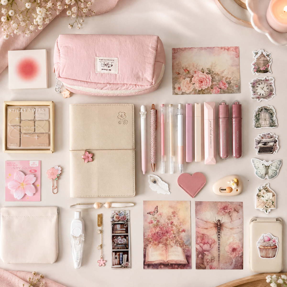Blush Cream Stationery Bundle – Beautiful & Refind