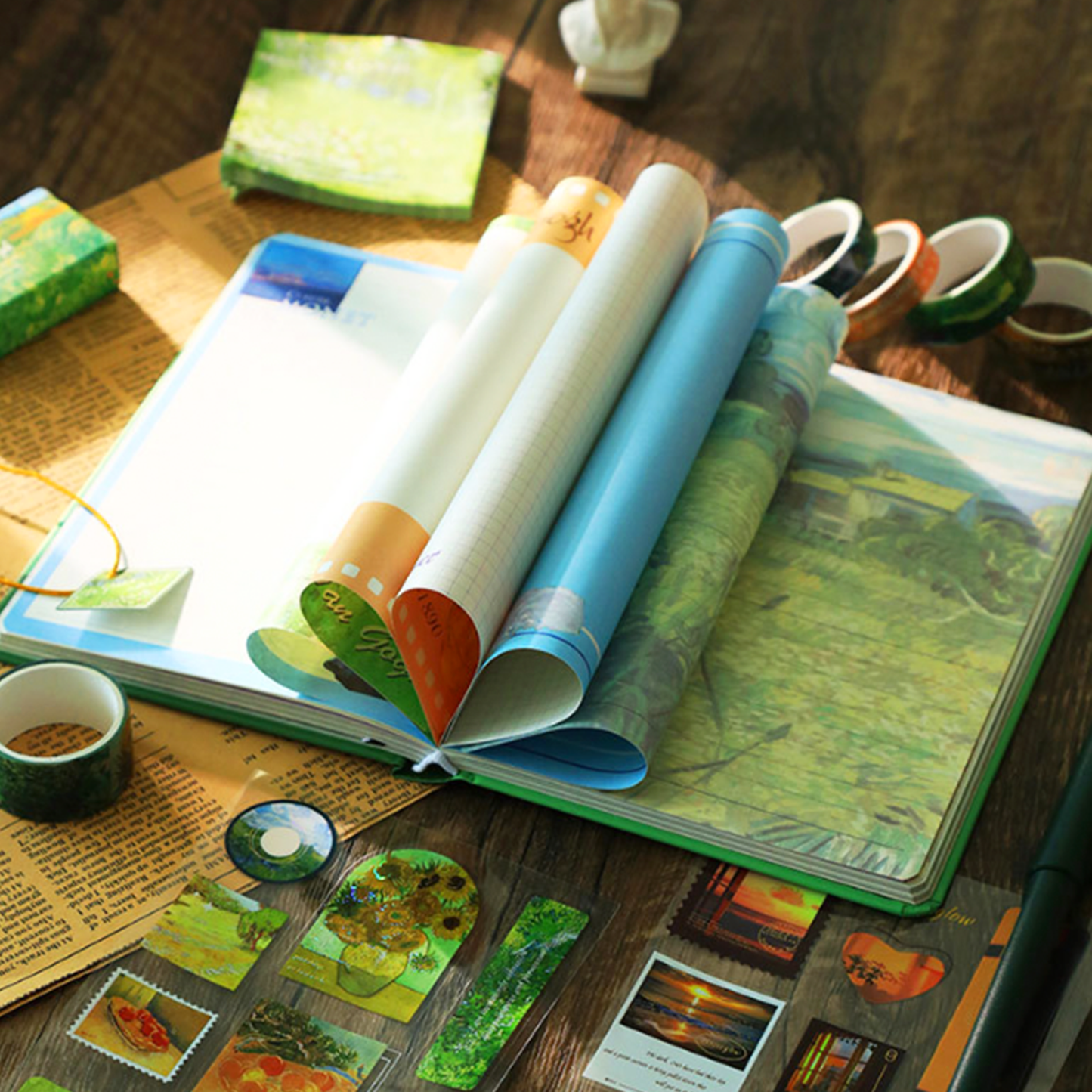 Art Stationery Set — Van Gogh & Monet Collection