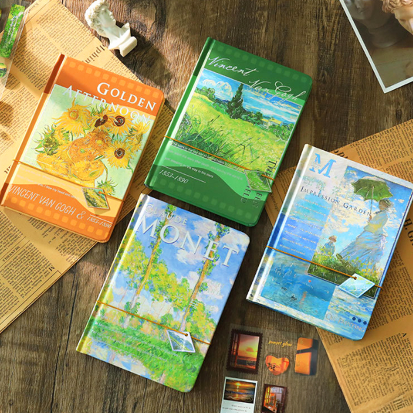 Art Stationery Set — Van Gogh & Monet Collection