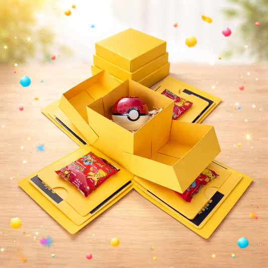Pokemon Surprise Box – Explosion Gift Box with Cards, Treats, Poke Ball & Figure